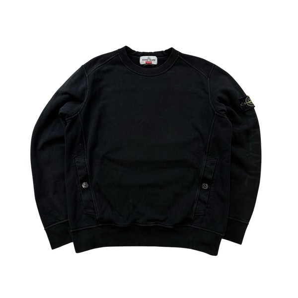 Stone Island x Supreme 2014 Black Spellout Tracksuit Set - Large