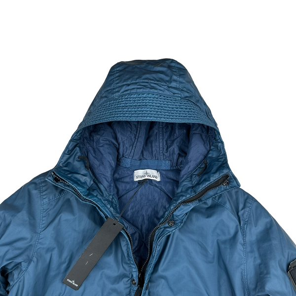 Stone Island 2014 Blue Mussola Gommata Padded Jacket - Small