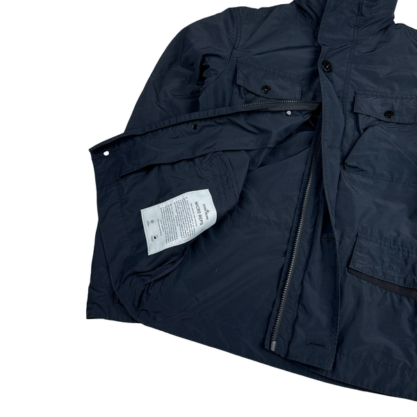 Stone Island 2017 Navy Garment Dyed Micro Reps Field Jacket - Small