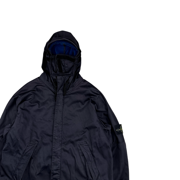 Stone Island 2004 Navy Raso Floccato Riot Mask Sniper Jacket - Large