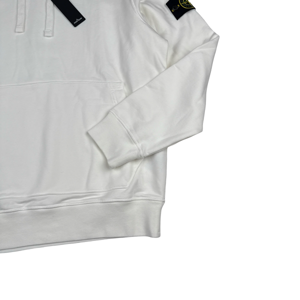 Stone Island 2021 White Pullover Cotton Hoodie - XL