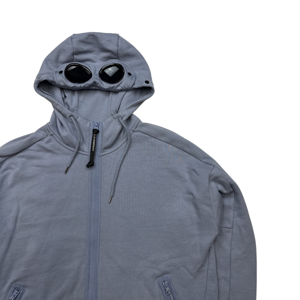CP Company Blue Cotton Goggle Hoodie - XL