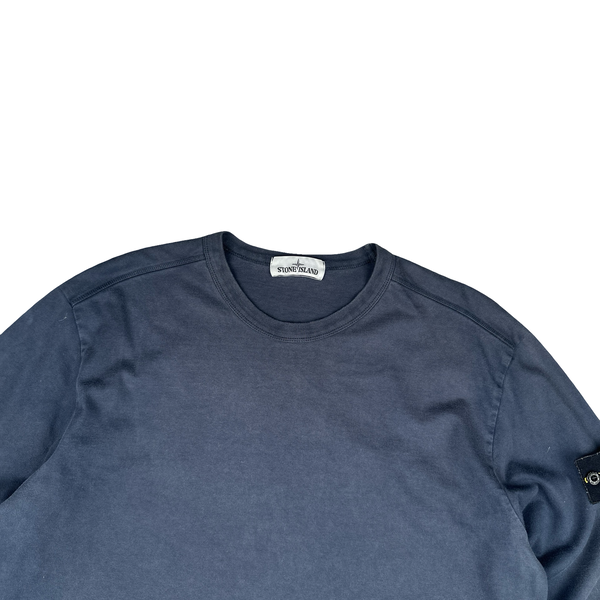 Stone Island 2020 Navy Cotton Crewneck Sweatshirt - Large