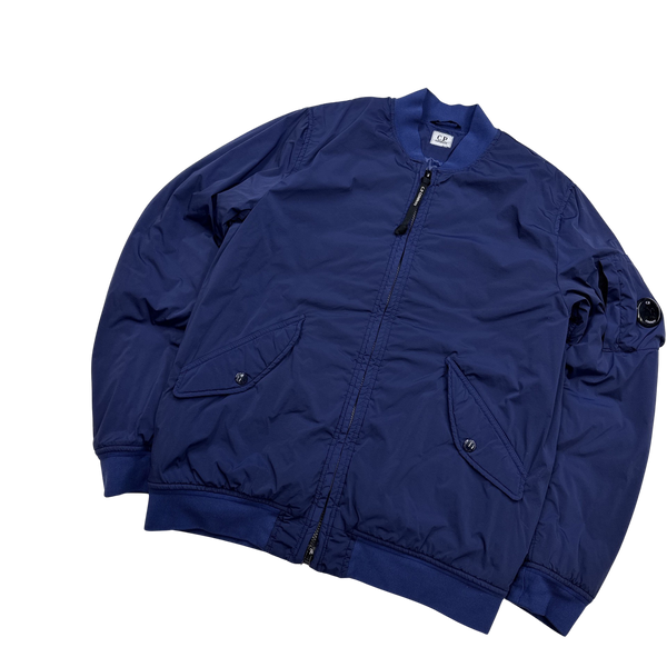 CP Company Navy Nycra Quilted Jacket - XL
