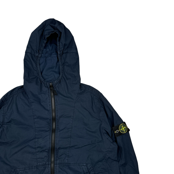 Stone Island 2017 Navy Tela Paracadute Hooded Jacket - XL