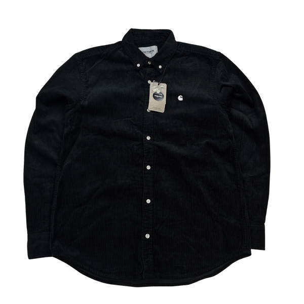 Carhartt WIP Black Corduroy Buttoned Overshirt - Small & Medium