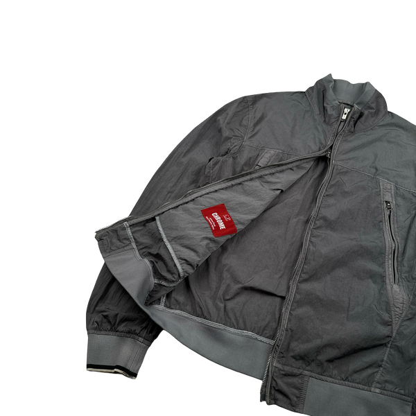 CP Company Grey Chrome Lens Viewer Nylon Bomber Jacket - Large
