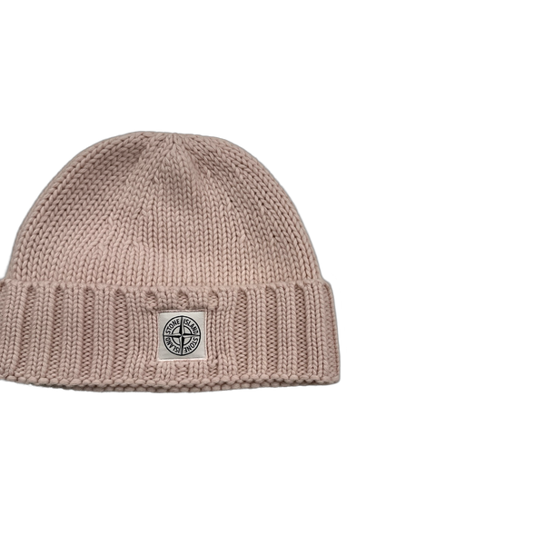Stone Island 2019 Pink Soft Wool Patch Beanie