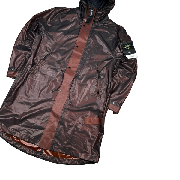 Stone Island 2024 Rust Metallic Run Proof Nylon Hooded Jacket - Large