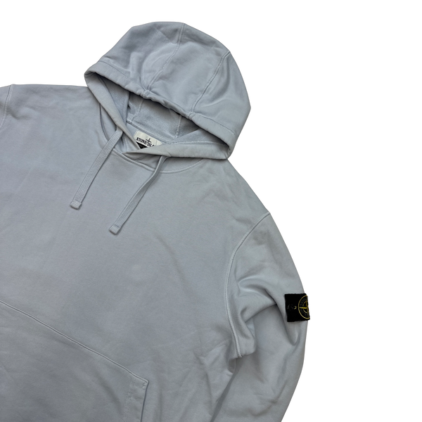 Stone Island 2020 Light Blue Cotton Pullover Hoodie 3XL Mat s