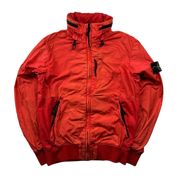 Stone Island 2016 Red Crinkle Reps Bomber Jacket - Small