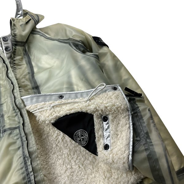 Stone Island 2015 Sherling Lined Poly Cover Jacket - Large