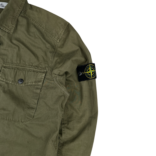 Stone Island 2014 Khaki Cotton Overshirt - Large