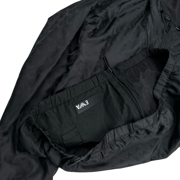Emporio Armani Monogram Reversible Nylon Peak Hood Lightweight Jacket - XXL