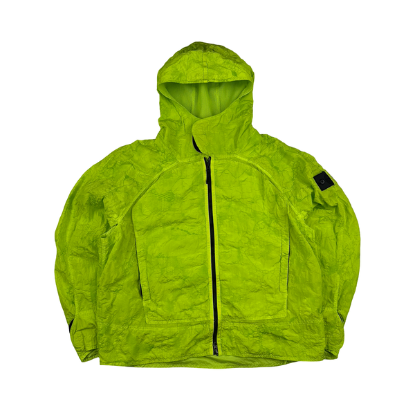 Stone Island Shadow Project 2022 Green Waffle Print Econyl Nylon Metal Jacket - Medium