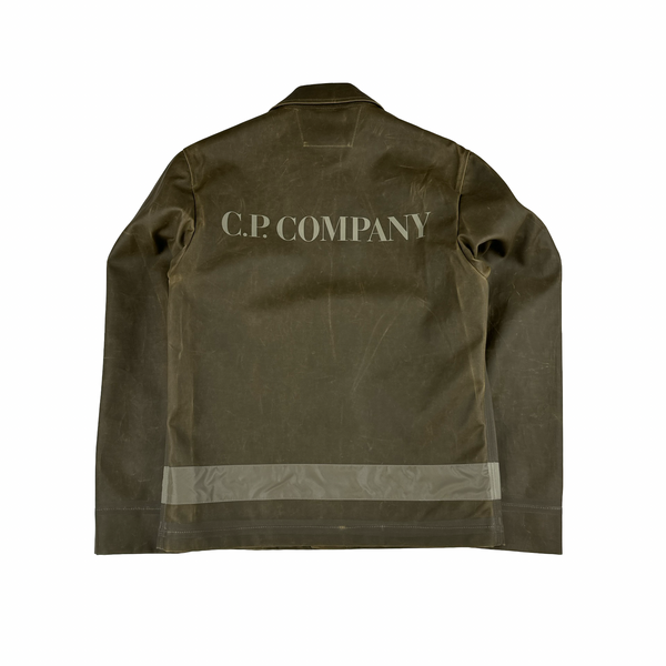 CP Company Khaki TOOB Two Spellout Collared Jacket - XS