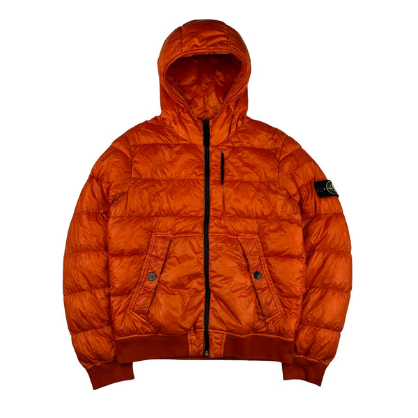 Stone Island 2015 Red Garment Dyed Puffer Jacket - Medium