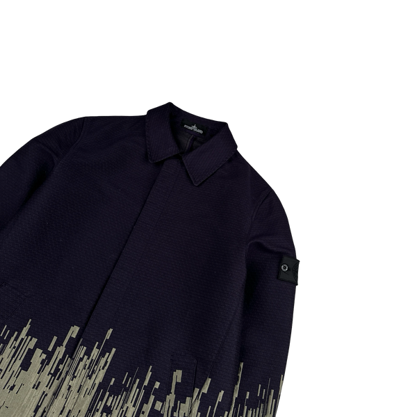 Stone Island 2017 Big Loom Jacquard Shadow Project Trench Jacket - Medium