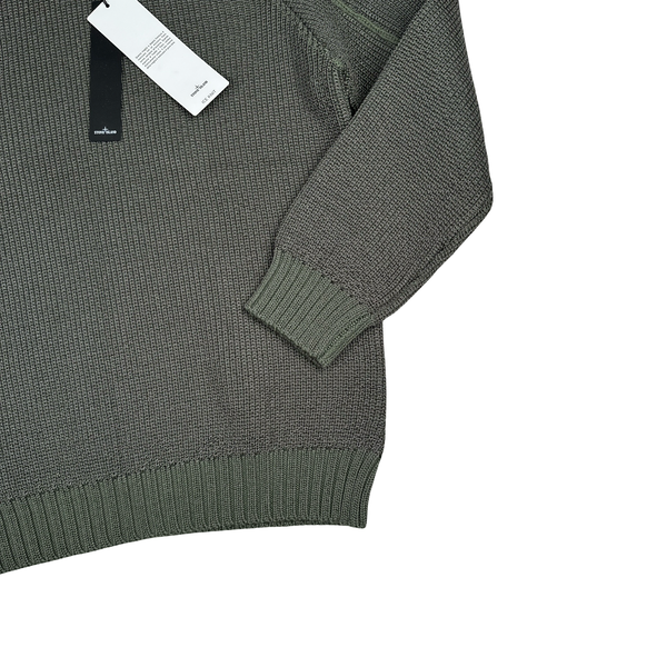 Stone Island 2017 Green Heat Reactive Ice Knit Crewneck Jumper - 3XL