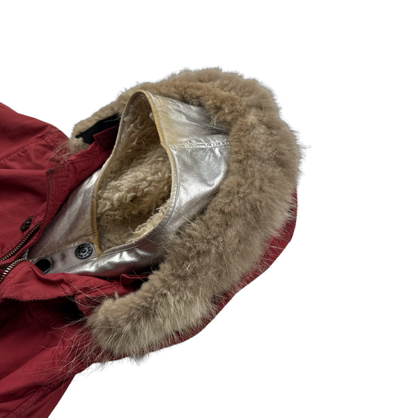 Stone Island 2015 Silver Sherling Liner Fur Hood David TC Jacket - Medium