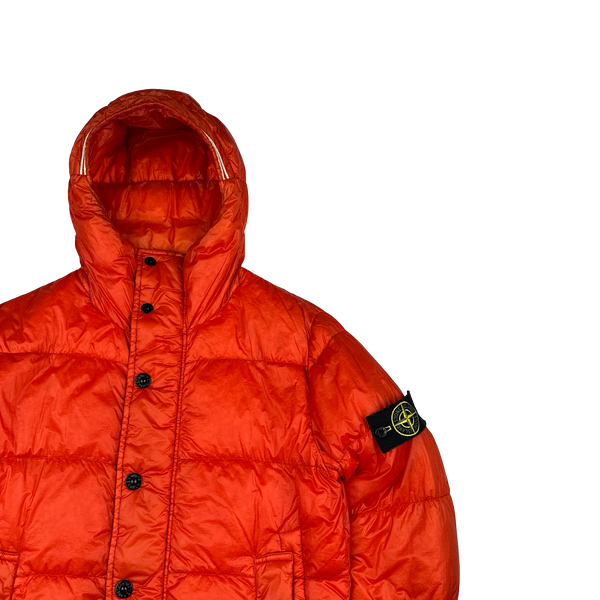 Stone Island 2013 Red Garment Dyed Puffer Jacket - Small