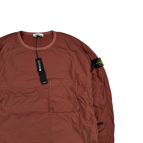 Stone Island 2021 Naslan Light Brick Red Multi Pocket Pullover - Medium
