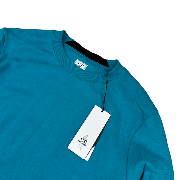 CP Company Blue Cotton Lens Viewer Crewneck - Small