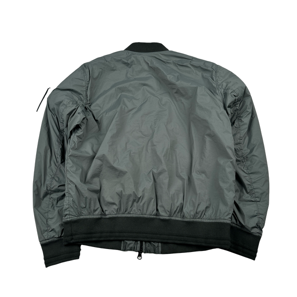 Stone Island 2024 Grey Skin Touch Jacket Nylon Primaloft Bomber Jacket - Small
