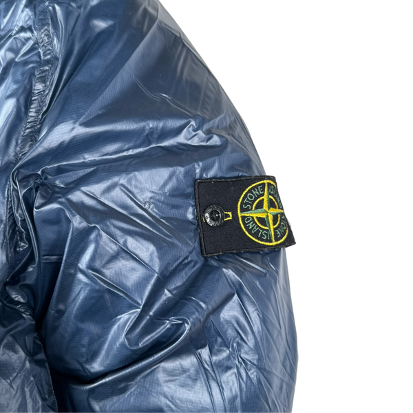 Stone Island 2018 Blue Pertex Quantum Y Down Long Puffer - Medium