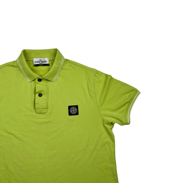 Stone Island Lime Green Polo Shirt - XL
