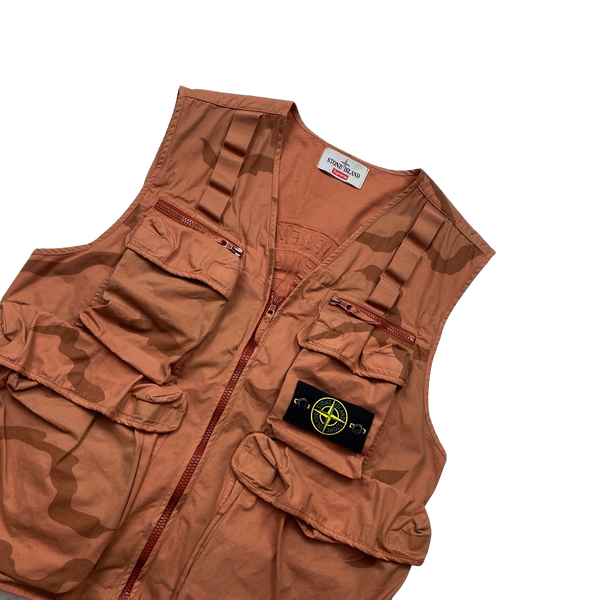 Stone Island x Supreme Brushed Cotton 2C Camo OVD Vest - Large
