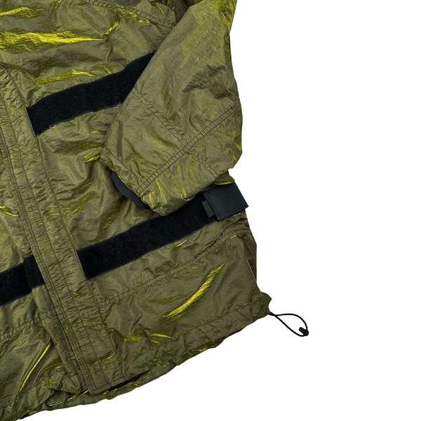 Nemen Adjustable Shimmer Green Hooded Lightweight Jacket - Large