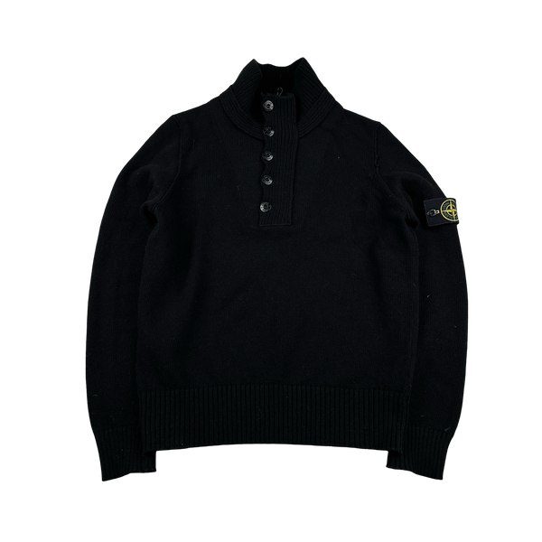 Stone Island 2009 Black Wool Pullover Knit - Medium
