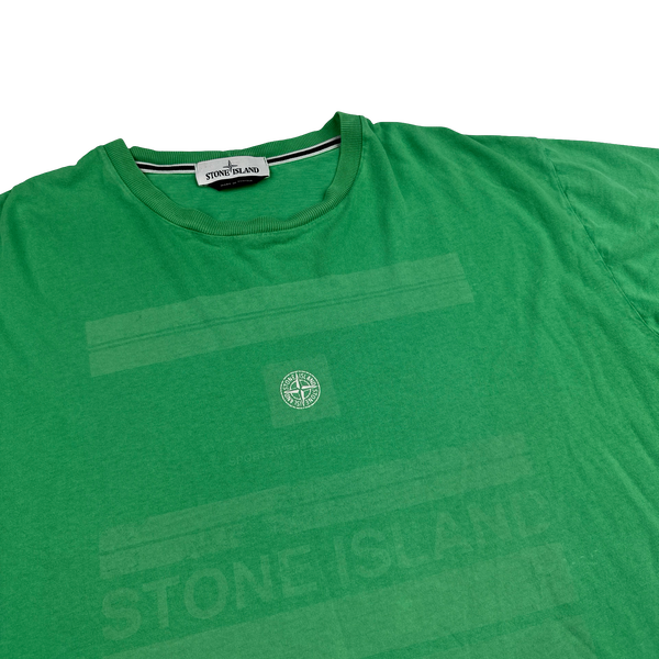 Stone Island Green Graphic Print T Shirt - 3XL