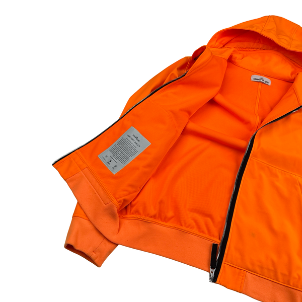 Stone Island 2019 Neon Orange Light Soft Shell R Jacket - Large
