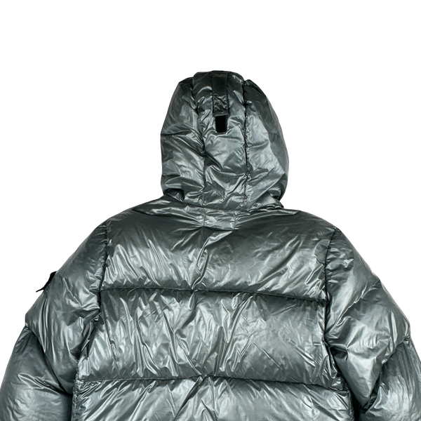 Stone Island 2017 Steel Grey  Pertex Quantum Y Down Puffer Jacket - Medium