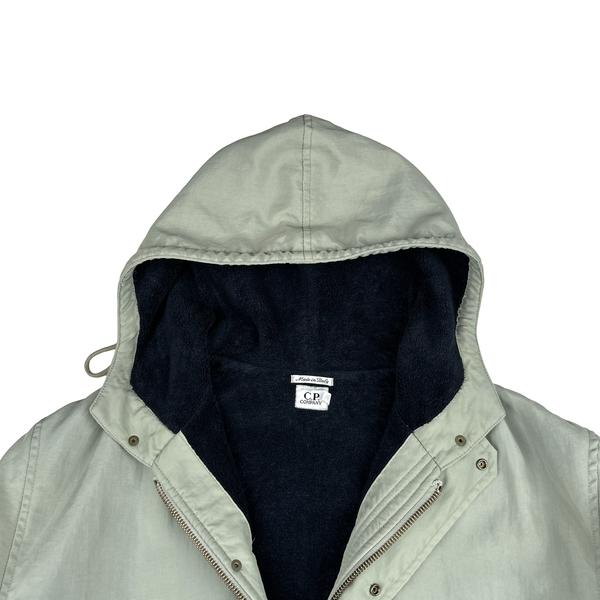 CP Company 1995 Thick Nylon Formula Steel Vintage Fleece Lined Hooded Jacket - XL