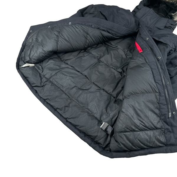 North Face Black Hyvent Mcmurdo Down Filled Long Parka Jacket - Small
