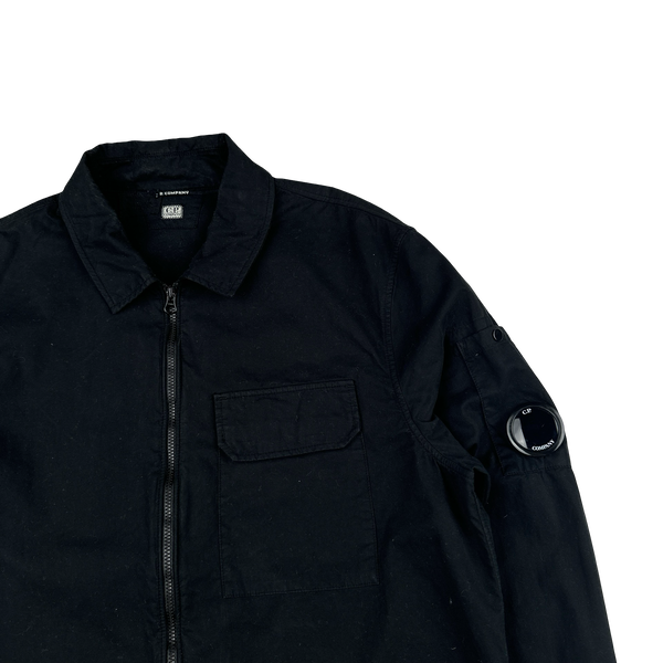 CP Company Black Cotton Lens View Overshirt - Medium