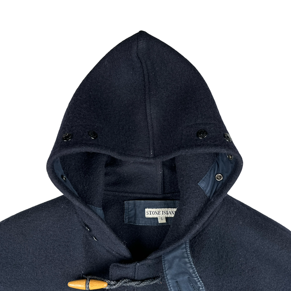Stone Island Green Edge Vintage Wool Duffle Coat - Large
