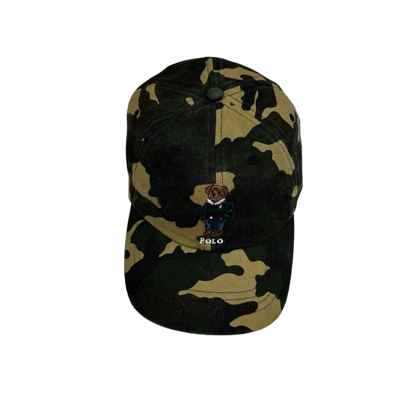Ralph Lauren Camo Teddy Canvas Polo Embroidered Cap