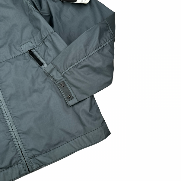 Stone Island Blue Mussola Gommata Melange Jacket - Medium