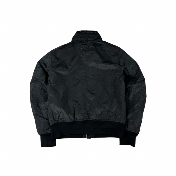 Stone Island 2008 Black Nylon Metal Quilted Jacket - Large