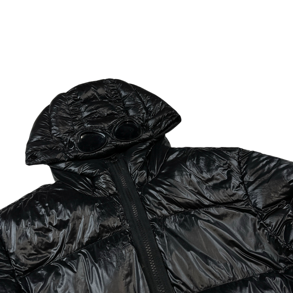 CP Company Black D D Shell Goggle Puffer Jacket - Age 14