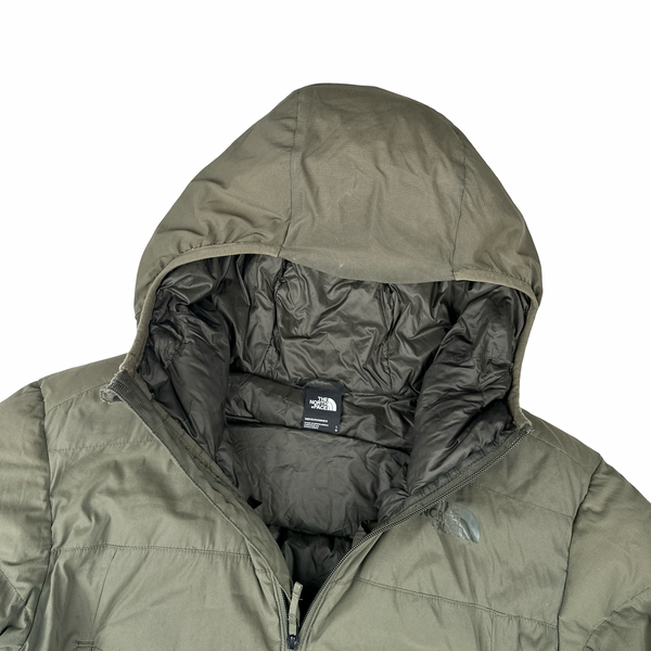North Face Khaki 800 Pro Down Hooded Puffer Jacket - Large