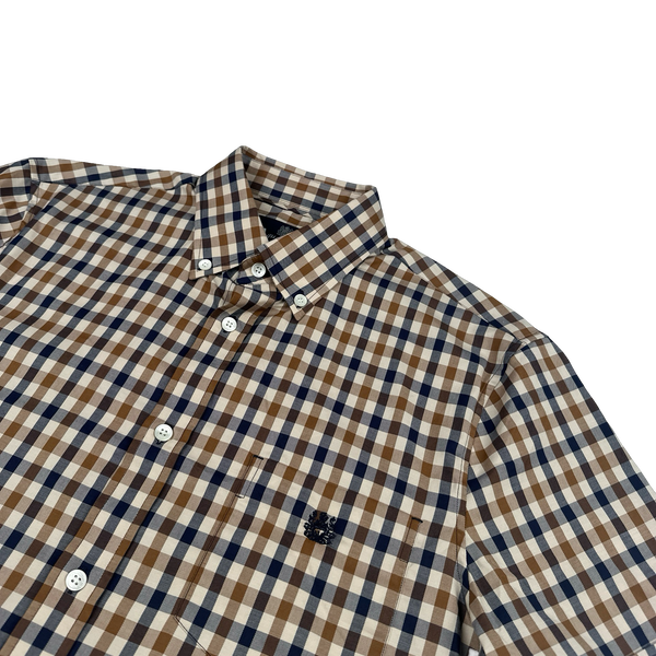 Aquascutum Classic Nova Checked Short Sleeve Shirt - Medium
