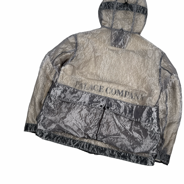 CP Company X Palace Silver Kan D Shearling Lined Spellout Embroidered Pocketed Jacket - Small