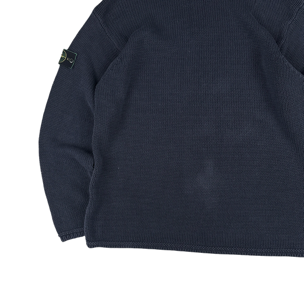 Stone Island Vintage 1998 Navy Knitted Cotton Jumper - XL