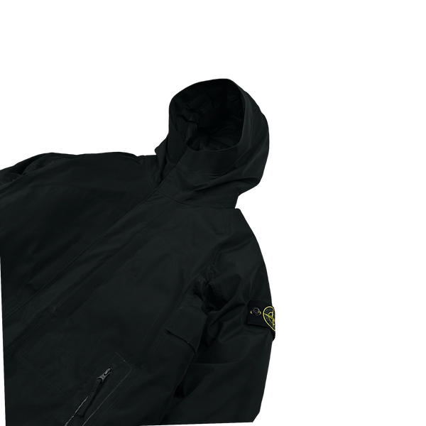 Stone Island 2022 Black 3L Gore-Tex Puffer In Recycled Polyester Down Jacket - Large