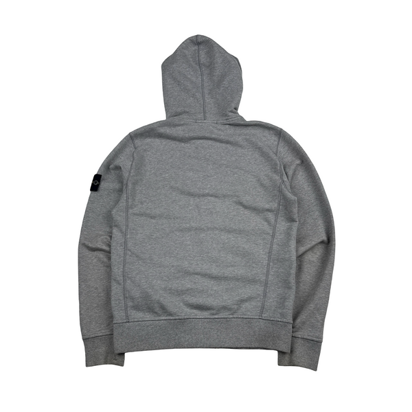 Stone Island 2019 Grey Zipped Cotton Hoodie - Small